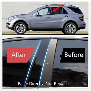 Decal Covers Fit For 2006-2011 Benz ML/M-Class B Pillar Posts Door Trim 6PC Kit - Imagen 1 de 5