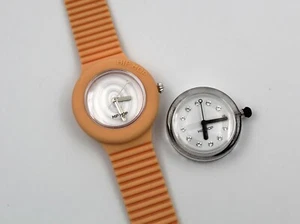 Montre Hip Hop Silicone Pêche 32Mm Unisexe + Boîtier Brillant CADEAU Idée Cadeau - Imagen 1 de 5