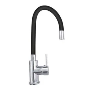 MISCELATORE CANNA ALTA FLESSIBILE RUBINETTO MONOCOMANDO CUCINA NERO 1987-1 - Imagen 1 de 2