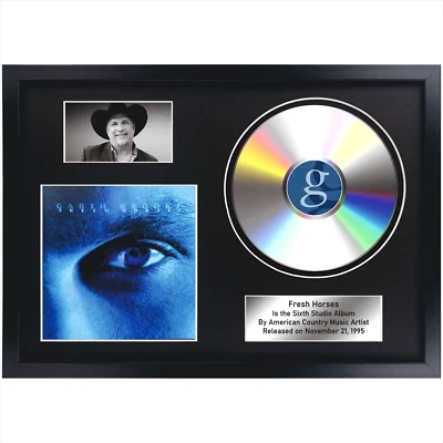 Garth Brooks – Fresh Horses / Memorabilia / Souvenir in black frame / interior - Image 1 of 4