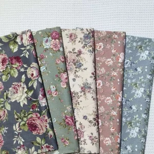 Tovaglia biancheria da letto 1,6 m x 1 m vintage rosa cotone twill stampato tessuto fai da te - Foto 1 di 18