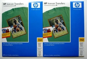 HP Trasferimenti Iron-On, Tessuti Colorati, 12 Fogli (2 Confezioni da 6 Ciascuna), Q1974A - Foto 1 di 1