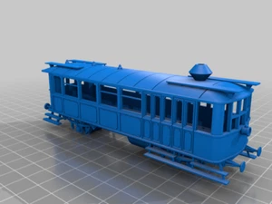 Steam Rail Wagon GANZ 1903 scale model train body in HO, OO, and O scale - Picture 1 of 12