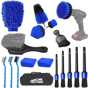 Car Detailing Kit, 18Pcs Car Detailing Brush Set, Car Cleaning Kit, Drill Brush - Picture 1 of 11