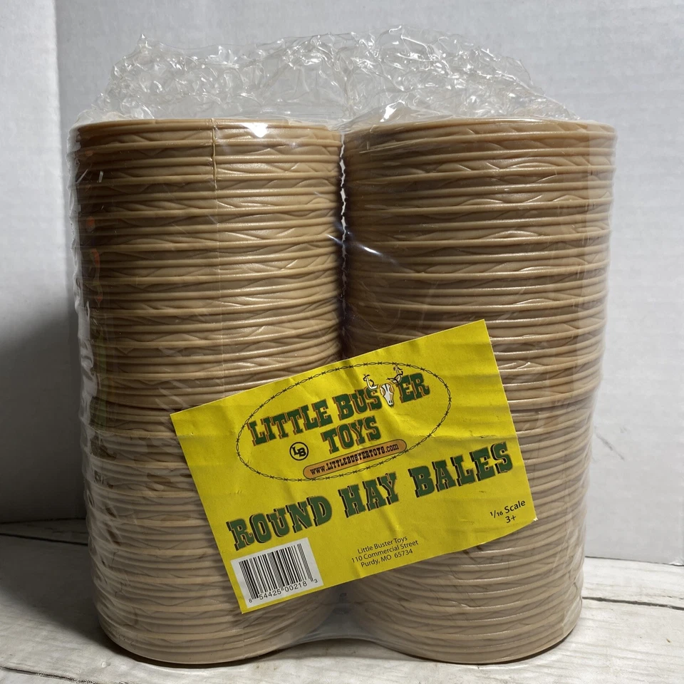 Little Buster Round Hay Bales 1/16 Scale  4 Ct New Sealed - Image 1 of 3