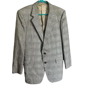 Savile Row Sport coat 40 R Wool Plaid made in Italy - Picture 1 of 11