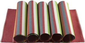Sunshine Stripes Cotton Placemats, 100% Cotton, 13x19 in - Picture 1 of 5