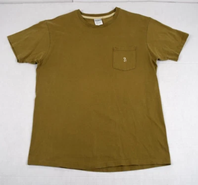 Camiseta Vintage Guess Talla L Años 80 Nuez Moscada Marrón Bordada Bolsillo Hecha en EE. UU. Foto 1 de 4