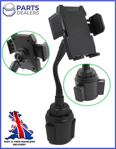 UNIVERSAL GOOSENECK CAR MOUNT CUP HOLDER STAND CRADLE FOR SMART MOBILE PHONE - Picture 1 of 5