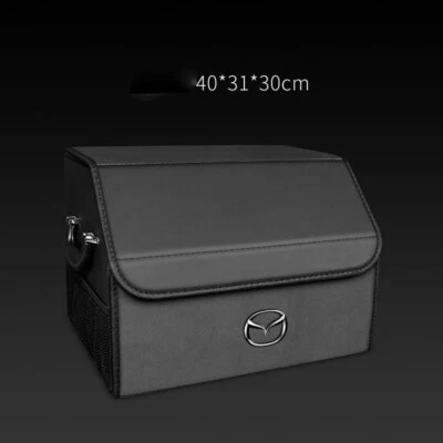 Автомобильный задний багажник багажник коробка грузовой органайзер для Mazda черная замша кожа - Изображение 1 из 4