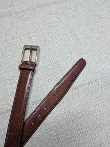 ITALY made TRAFALGAR brown BRANDO dress belt 36 leather - Picture 1 of 13