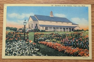 Tarjeta postal Gardens At The Cinema Cape Cod Massachusetts PC 1946 Curteich - Imagen 1 de 1
