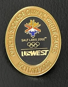 2002 Salt Lake City Utah Olympics Pin US West Bell Telephone Official Sponsor - Picture 1 of 2