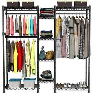 Heavy Duty Wire Garment Rack, Clothing Rack Clothes Rack for Hanging Clothes ... - Picture 1 of 6