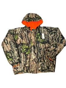 Reversible Camo Hunting Jacket X-Large – Blaze Orange Safety Liner, Hooded  - Picture 1 of 6