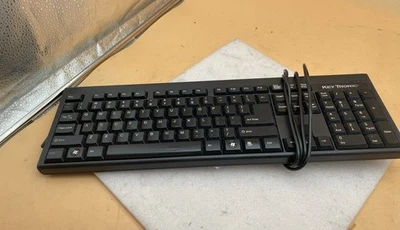 KeyTronic USB Keyboard KT400U2 Ergonomic Full Size QWERTY Office/Home Use Black - Image 1 of 4