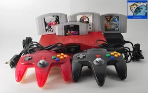 Consola Nintendo 64 N64 Rojo Transparente con Pack Expansión Zelda Juego Lote 4 Versión Japón - Imagen 1 de 24