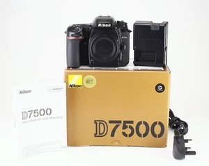 Nikon D7500 DSLR Camera Body Only Boxed Battery & Charger 37,238 Shots - Picture 1 of 17