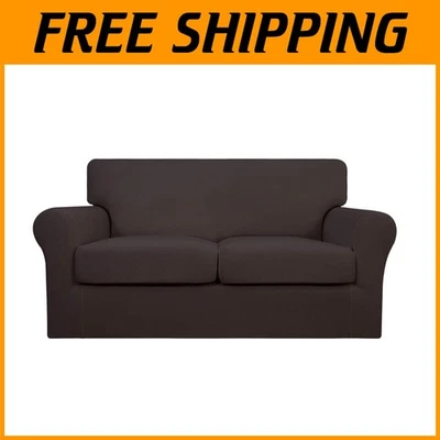 巧克力沙发套双人沙发套 - 3 件套弹力套装 — 第 1/4 张图片