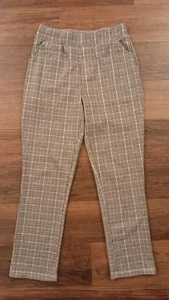 Serra braun & schwarz kariert Fischgrätmuster Leggings Damen Junior Teen Medium - Bild 1 von 7