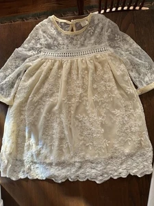 Beautiful Lace Childs Dress. 23 Inch Long, 10 Inches Across Chest. - Picture 1 of 7