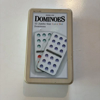Vintage Target Dominoes Double Nine Color Dot 55 Piece Jumbo Size Domino Game - Image 1 of 4