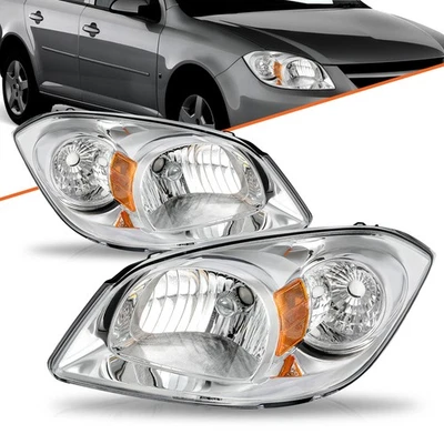For 2005-2010 Chevrolet Cobalt 07-09 Pontiac G5 Left and Right Headlights Set - Image 1 of 4