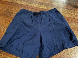 Columbia Shorts Men's Navy Blue Peak Water Nylon Belted Pocket - Picture 1 of 8