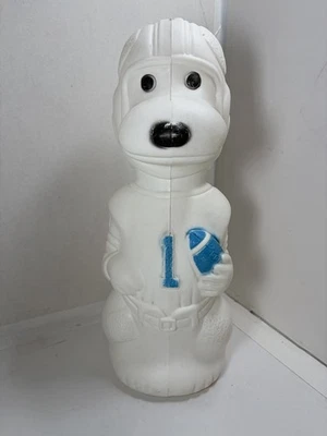Vintage 1960's A.J. Renzi White Plastic Blow Mold  #1475 Snoopy Bank Never Used - Image 1 of 4