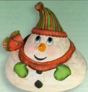 Ceramic Bisque ~~Ready to Paint ~~Snowman Candy Dish /Box (inside is glazed) - Picture 1 of 3