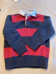 Gap Kids XS / S 4-7 Sweater Red Blue Stripes - Picture 1 of 4