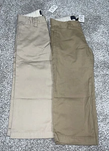 lot of 2 new childrens place khaki pants size 4 husky 4H - Picture 1 of 3