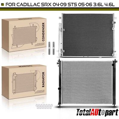 Radiator & AC Condenser Cooling Kit for Cadillac SRX 04-09 STS V6 3.6L V8 4.6L - Image 1 of 4