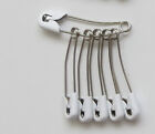 6 Pack S/M/L Nappy Pins Terry Nappie Safety Pin Baby Diaper Change Fastenermetal