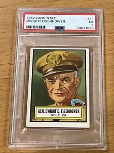 1952 Look 'N See Topps # 41 DWIGHT EISENHOWER PSA 5 neu bewertet 8/23 - Bild 1 von 2