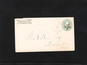 JE Elliot Clinton NY Large Fancy Star 1880 PSE Cover to Mr. Hill Pulaske NY z78 - Picture 1 of 3