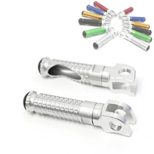 Silver CNC MPRO Front Foot Pegs For Honda CBR300R 15 16 17 18 19 20 - Picture 1 of 7