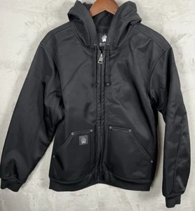 Alaskan Hardgear Prudhoe Bay Jacket Men's L Workwear Black Hood Sherpa Lined - Picture 1 of 18