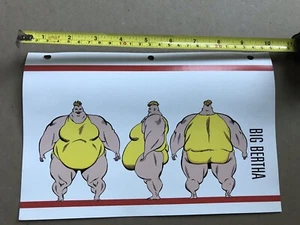 Vintage Avengers Character BIG BERTHA Bio Marvel Comic Sheet Card RARE - Picture 1 of 2