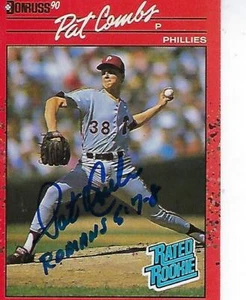 PAT COMBS SGINED 1990 DONRUSS #44 - PHILADELPHIA PHILLIES - Picture 1 of 1