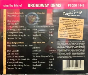 1448 BROADWAY  POCKET SONGS KARAOKE CD  (NO GRAPHICS )  LOT MI - Picture 1 of 1