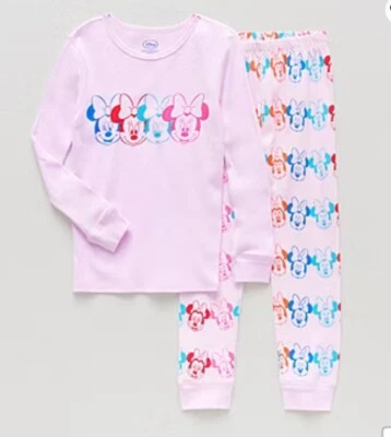 Conjunto de pijama de Minnie Mouse de 2 piezas de la colección Disney para niñas talla 7 Foto 1 de 3