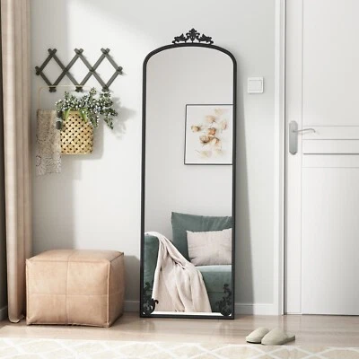 Full-length Mirror Floor Mirror Wall Mounted Bedroom Mirror Stand Alloy Frame - Image 1 of 4