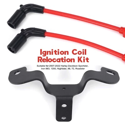 Coil and Ignition Relocation Kit For Harley Davidson Sportster 2007-2022 Red - Imagem 1 de 4