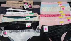 Mixed Lot 18 pc Underwear Thongs Hipster Aqua, Calvin Klein, Etc Sz S M L XL XXL - Picture 1 of 5