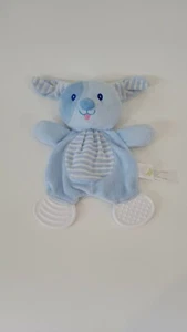 Animal Adventure blauer Hunde-Beißring Knistern Plüsch 9 Zoll - Bild 1 von 4