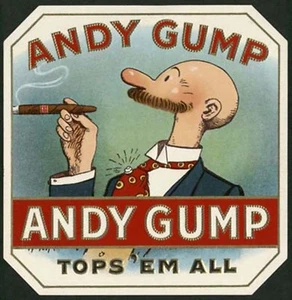 ANDY GUMP TOPS EM ALL CIGAR BOX LABEL T-SHIRT SMALL-XXXLARGE (F) - Bild 1 von 1