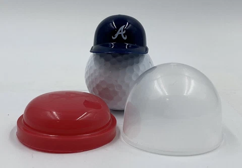 Atlanta Braves Vtg 80’s Orig LAICH MLB Baseball Mini Gumball Helmet NOS Cover