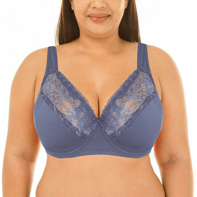 Women Underwired Full Cup Bra Large Bosom Lace Firm Hold Plus Size 38 - 56  C - G