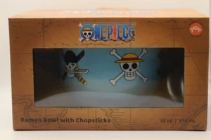 One Piece Ramen Bowl With Chopsticks 14oz Ceramic Monkey D Luffy New Anime - Picture 1 of 4